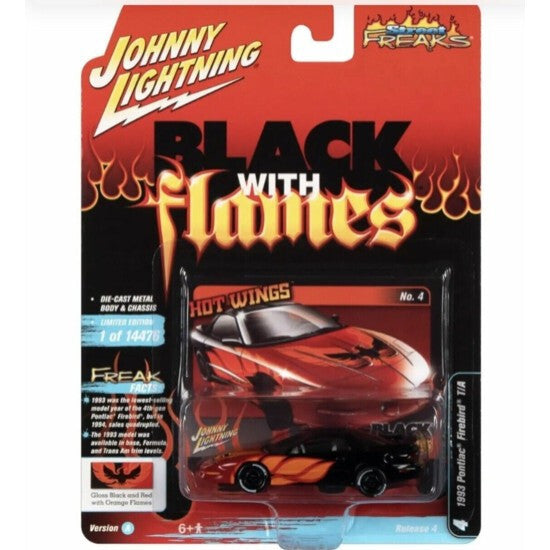 1993 Pontiac Firebird T/A Black avec flammes Red Firebird - Black with Flames - JLSF022-4A-4