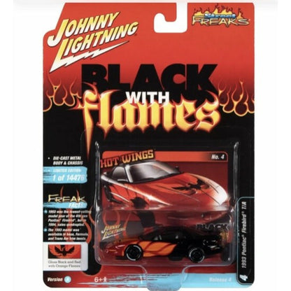 1993 Pontiac Firebird T/A Black avec flammes Red Firebird - Black with Flames - JLSF022-4A-4