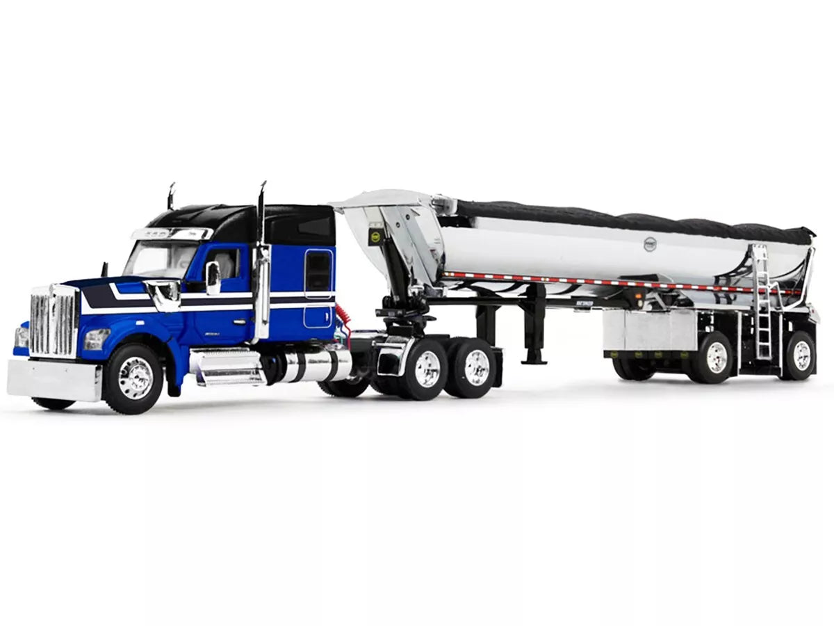 Kenworth W990 Sleeper &amp; Dump Trailer Blue
