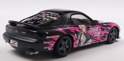 SOLIDO-1999 MAZDA RX7 FD3RS BLACK &amp; PINK - SOLID WORKS ITASHA CLUB (S1810605)