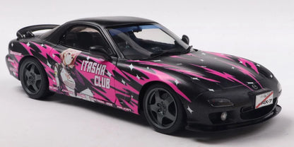 SOLIDO-1999 MAZDA RX7 FD3RS BLACK &amp; PINK - SOLID WORKS ITASHA CLUB (S1810605)