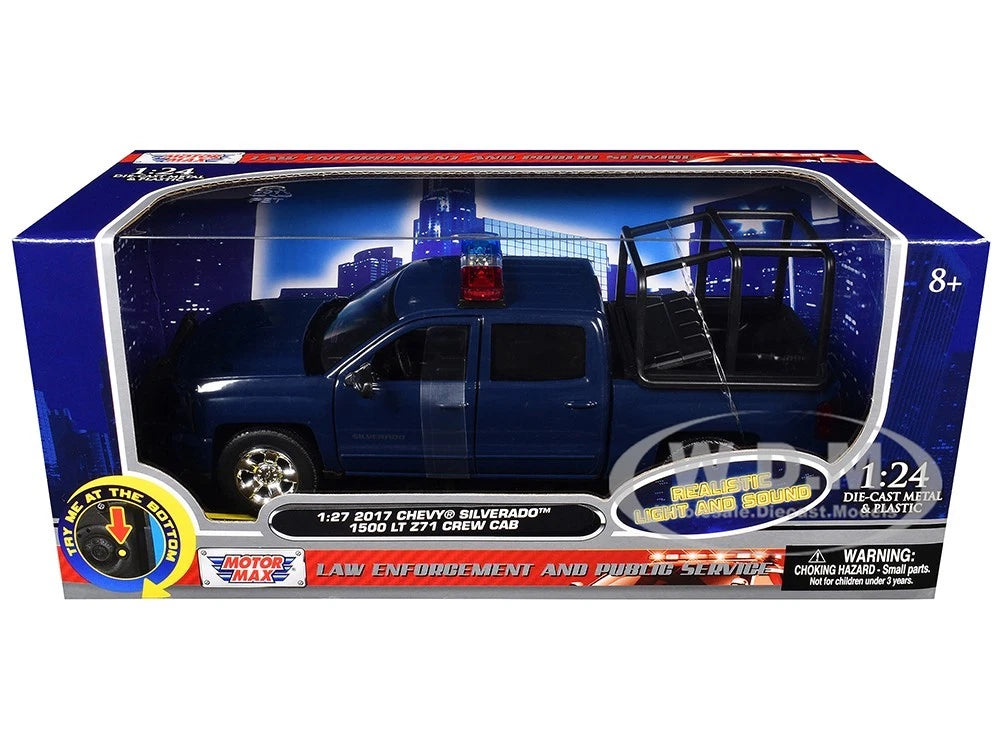 Motormax 1:27 2017 Chevrolet Silverado 1500 LT Z71 Crew Cab (Blue/Bleu)
