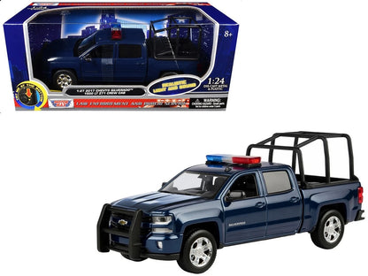 Motormax 1:27 2017 Chevrolet Silverado 1500 LT Z71 Crew Cab (Blue/Bleu)