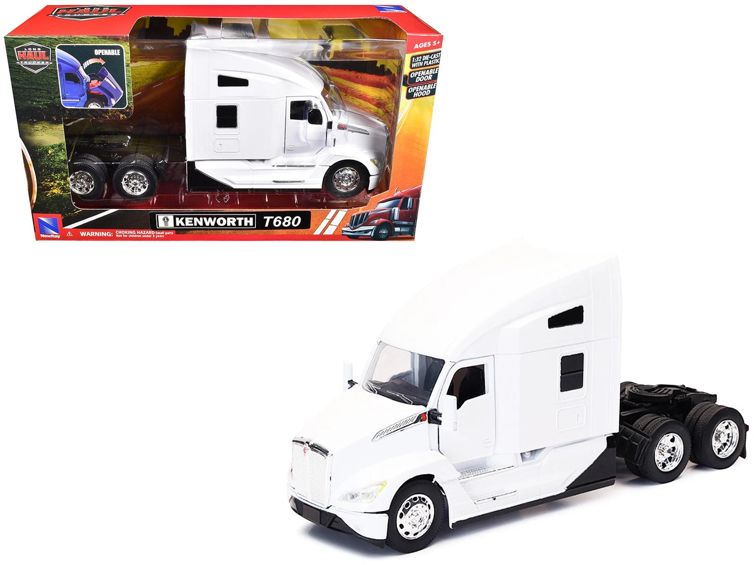 Kenworth T680 Open Hood – White