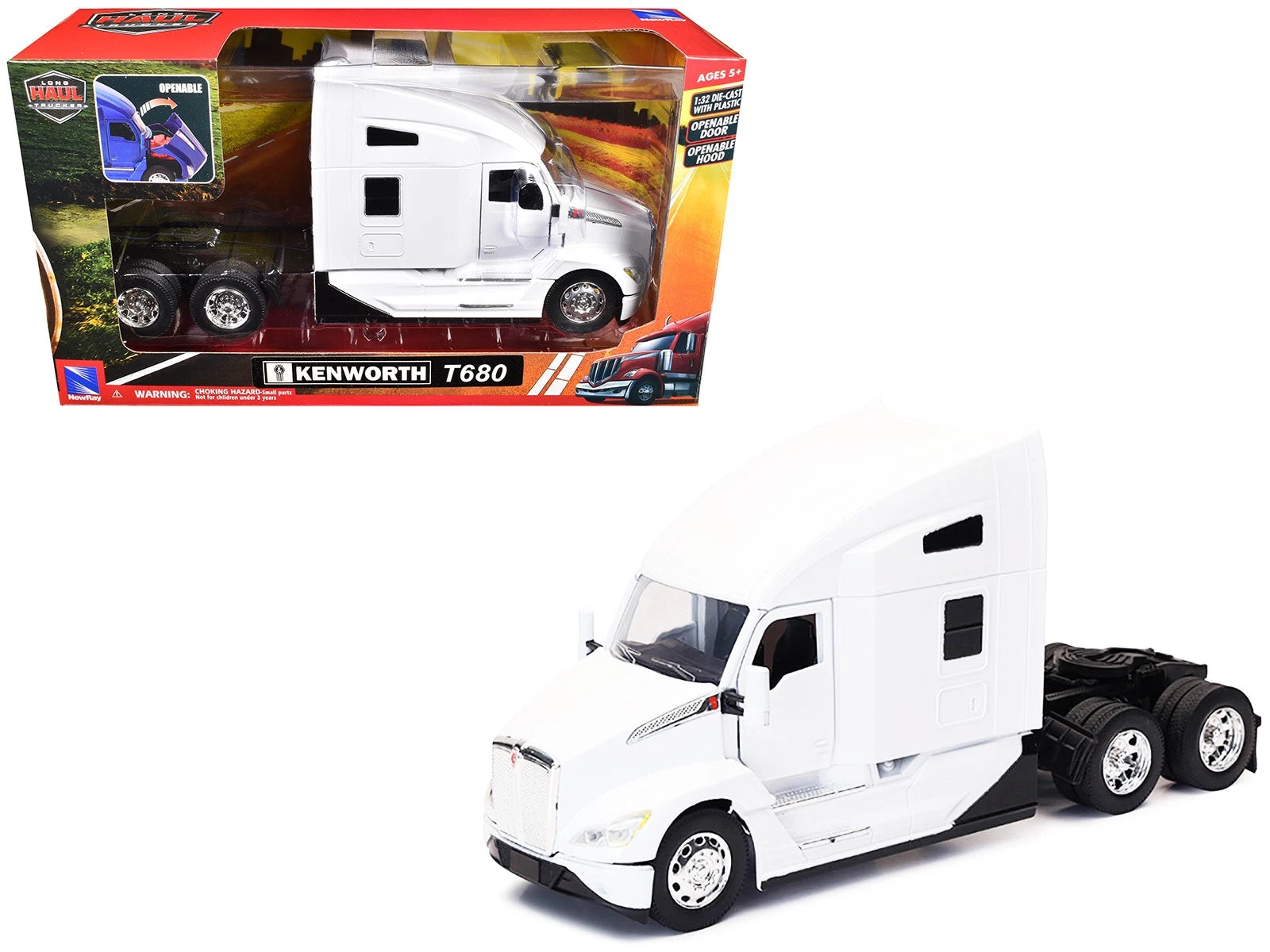 Kenworth T680 Open Hood – White