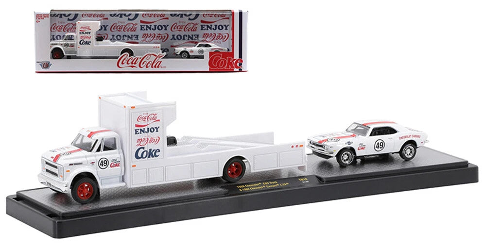 Coca-Cola 1968 Chevrolet C60 Truck &amp; 1968 Chevrolet Camaro Z/28 (M2 Machines Auto-Haulers 56000-TW10)