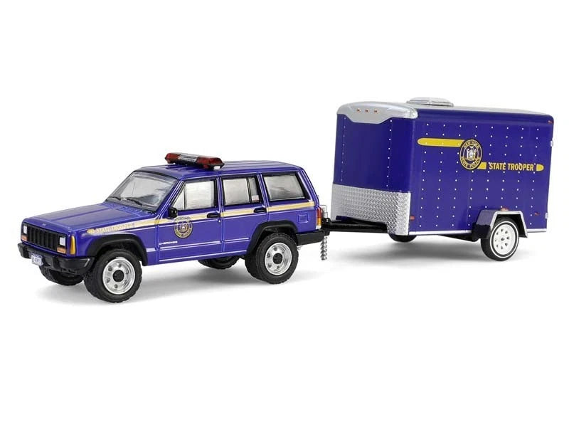 New York State Police - 2001 Jeep Cherokee with Small Cargo Trailer GL32315-B