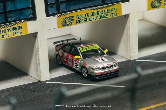 TARMAC WORKS HOBBY64 1/64-Audi A4 Quattro Macau Guia Race 1996 Winner Frank Biela T64-077-96MGP03
