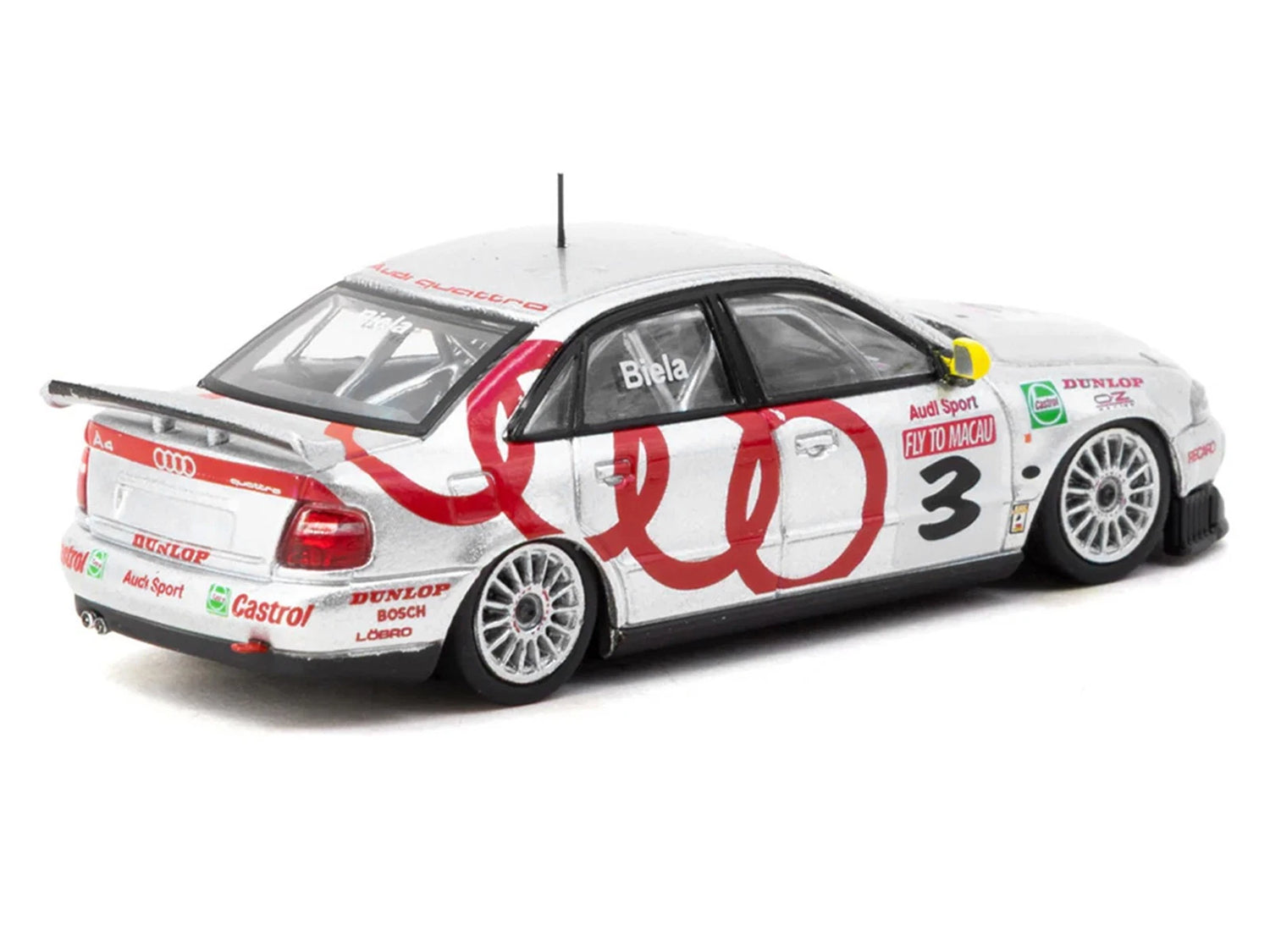 TARMAC WORKS HOBBY64 1/64-Audi A4 Quattro Macau Guia Race 1996 Winner Frank Biela T64-077-96MGP03