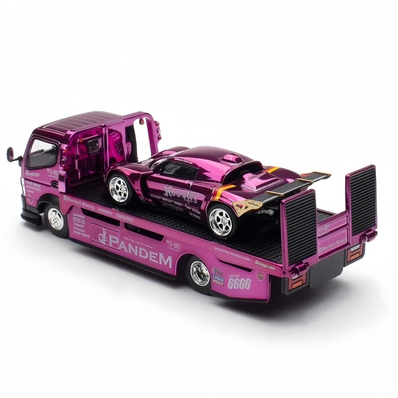 (limit 1 per customer) POPRACE 1:64 Pandem Lotus Elise &amp; FUSO Truck Set – HEC 2026
