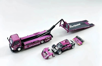 (limit 1 per customer) POPRACE 1:64 Pandem Lotus Elise &amp; FUSO Truck Set – HEC 2026