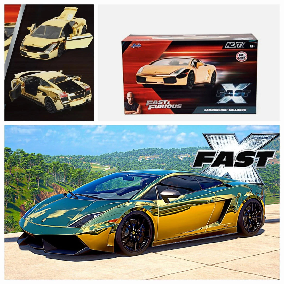 Lamborghini Gallardo Gold – Jada Toys Fast &amp; Furious Fast X 1:24 (JD34956)