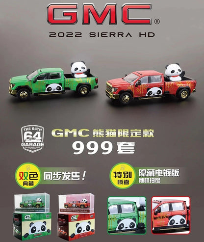 GreenLight Exclusive Edition 1:64 2022 GMC Sierra 3500 HD Denali Dually Beijing Panda GL1352003-A