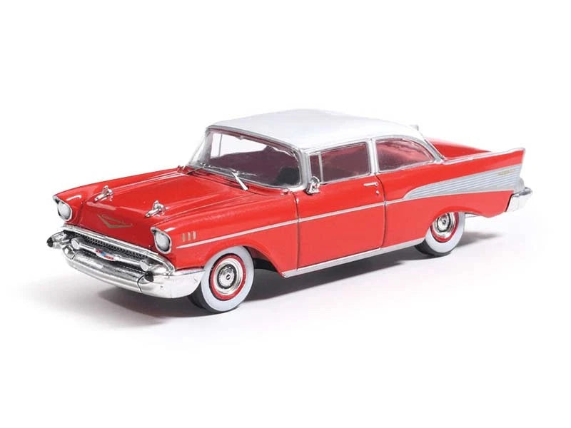 1957 Chevrolet Bel Air Sedan - Matador Red and India Ivory (1:64)