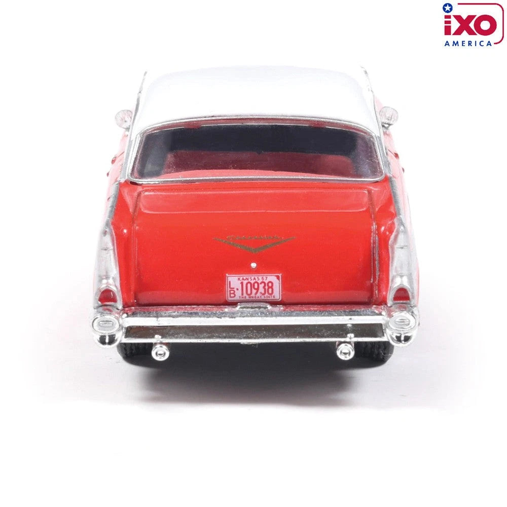 1957 Chevrolet Bel Air Sedan - Matador Red and India Ivory (1:64)