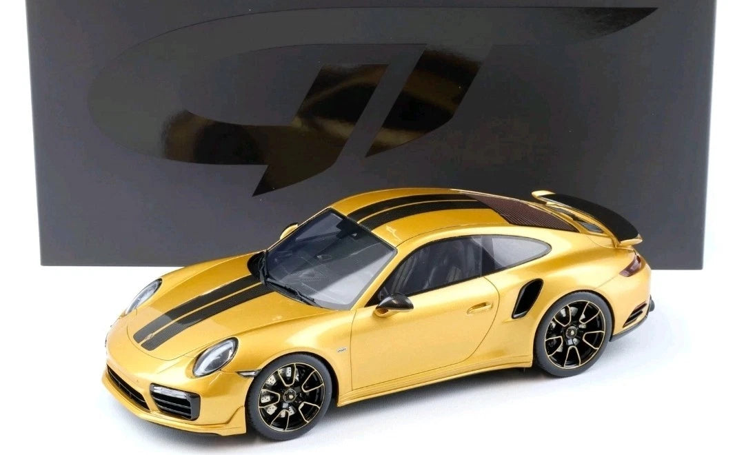 GT Spirit 1:18 Porsche 911 (991.2) Turbo S Exclusive Coupé 2018 – Or métallisé – GT444