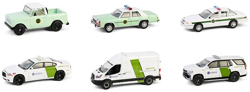 GreenLight 1:64 Hot Pursuit Special Edition – U.S. Customs and Border Protection – Border Patrol – Ensemble de 6 – GL43035