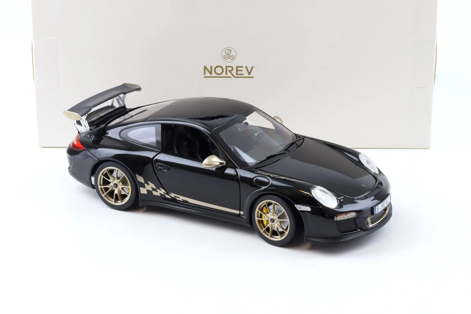 NOREV-Porsche 911 997.2 GT3 Rs Coupe 2009 Black/Gold  (187563)