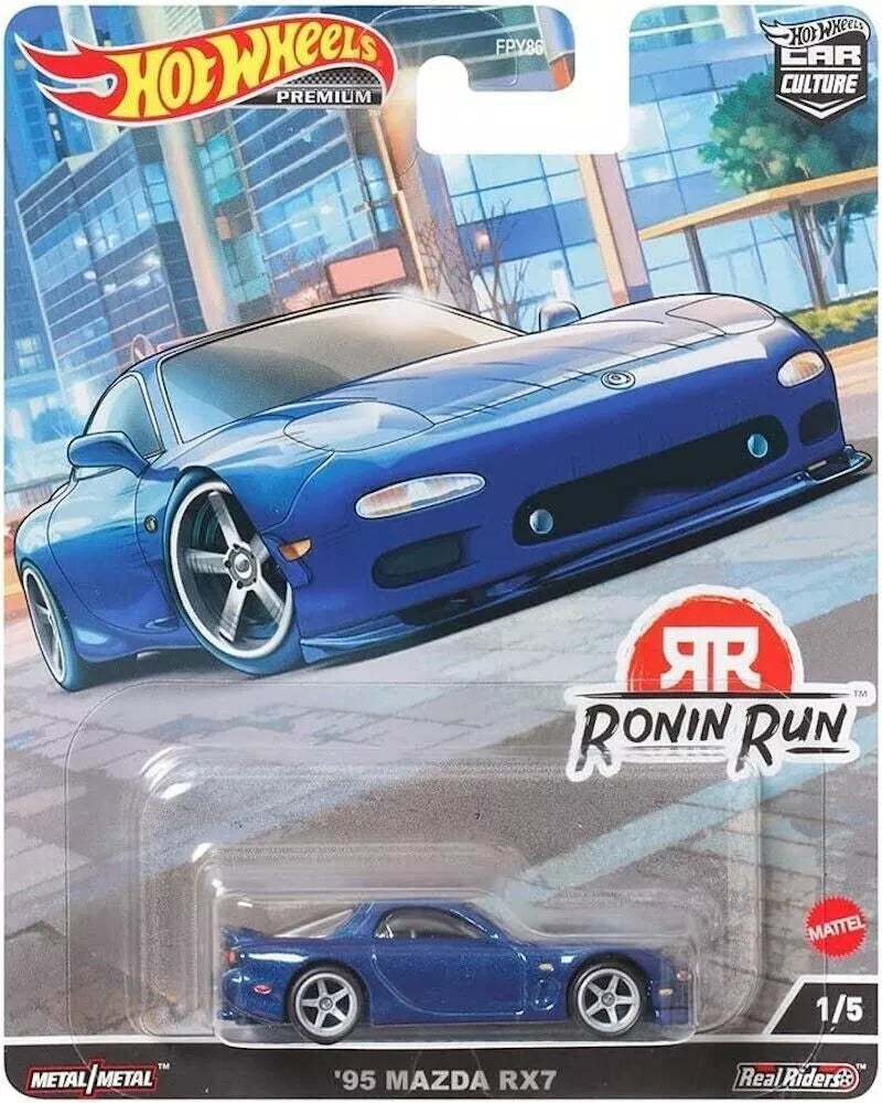 HOT WHEELS PREMIUM CAR CULTURE, Ronin Run , 1/5, 95 Mazda RX7