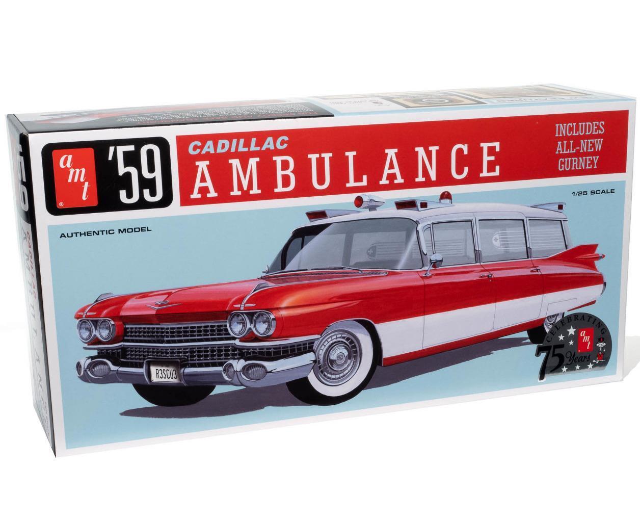 1959 Cadillac Ambulance w/Gurney Plastic Model Kit