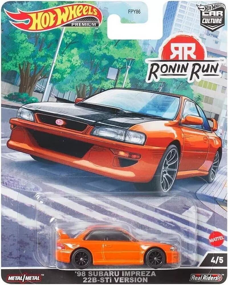 HOT WHEELS PREMIUM CAR CULTURE, Ronin Run , 4/5, 98 Subaru Impreza 22B STi Version