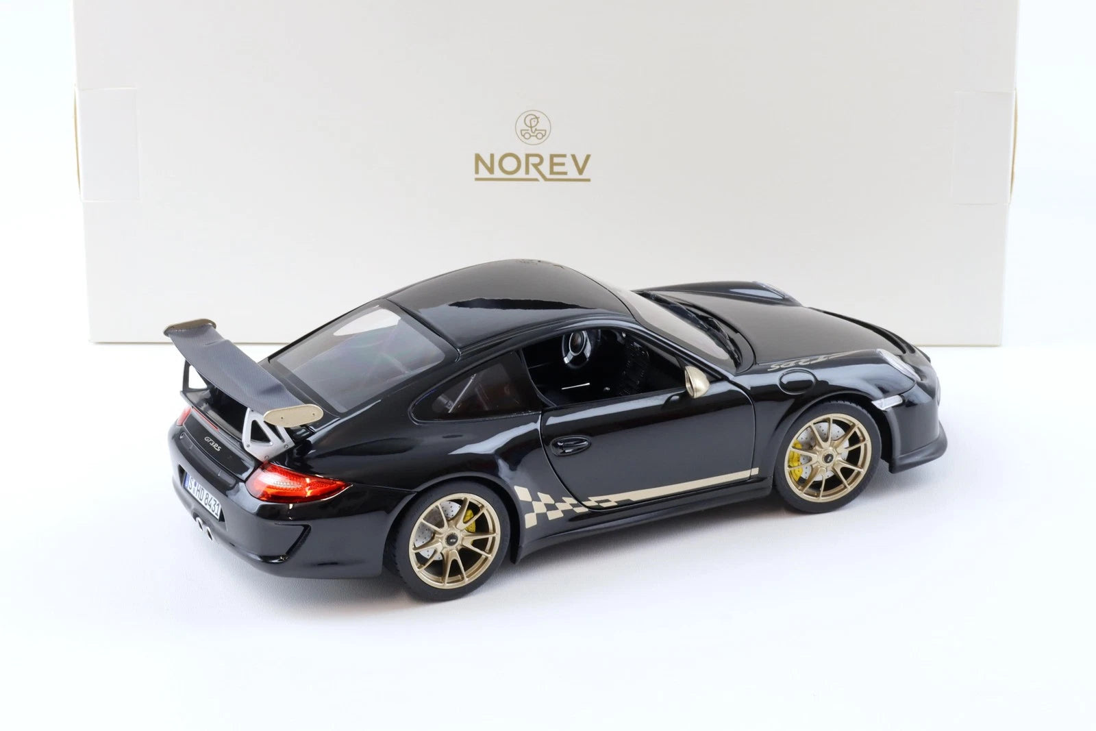 NOREV-Porsche 911 997.2 GT3 Rs Coupe 2009 Black/Gold  (187563)
