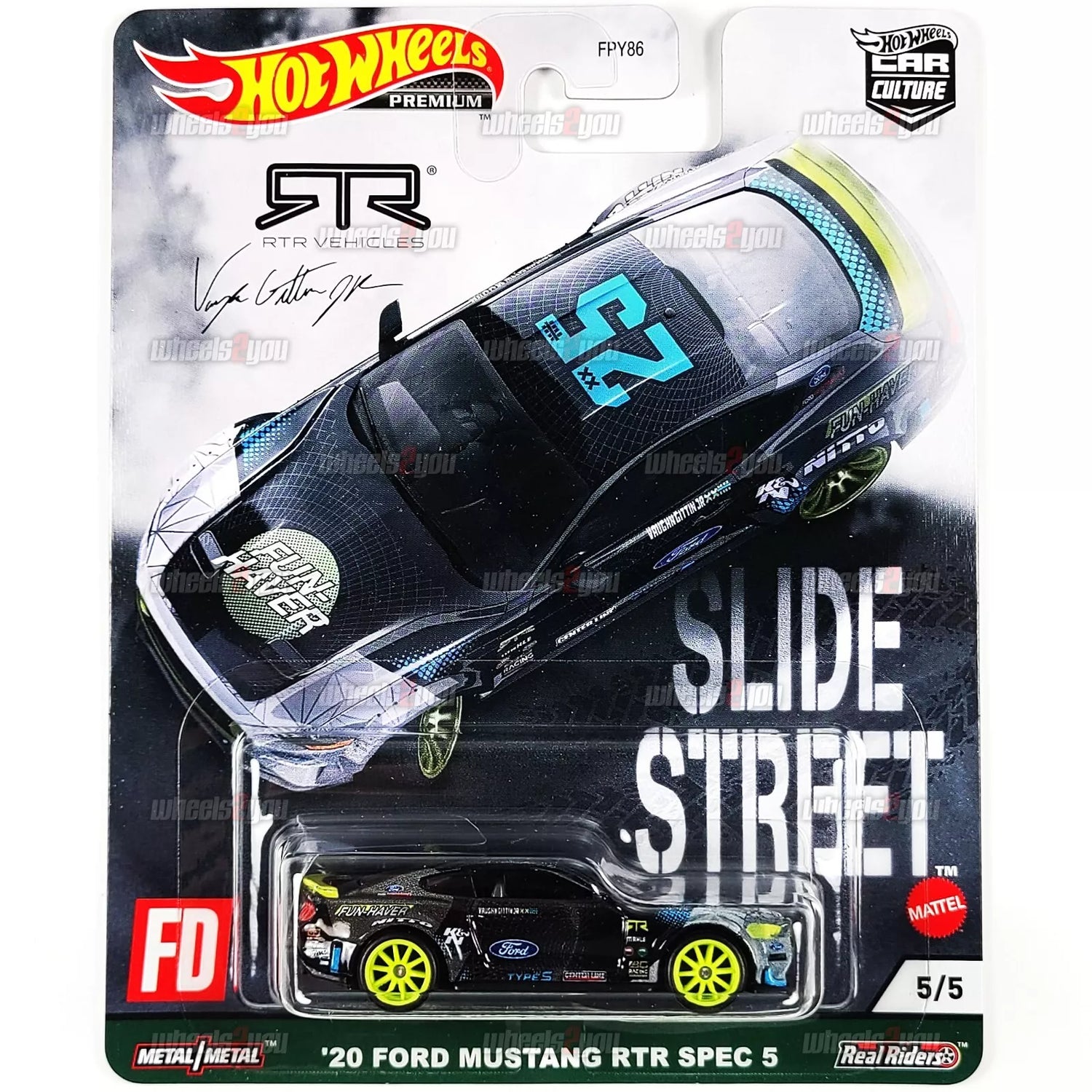 Hot Wheels Premium Car Culture Slide Street 2, 5/5, `20 Ford Mustang RTR Spec