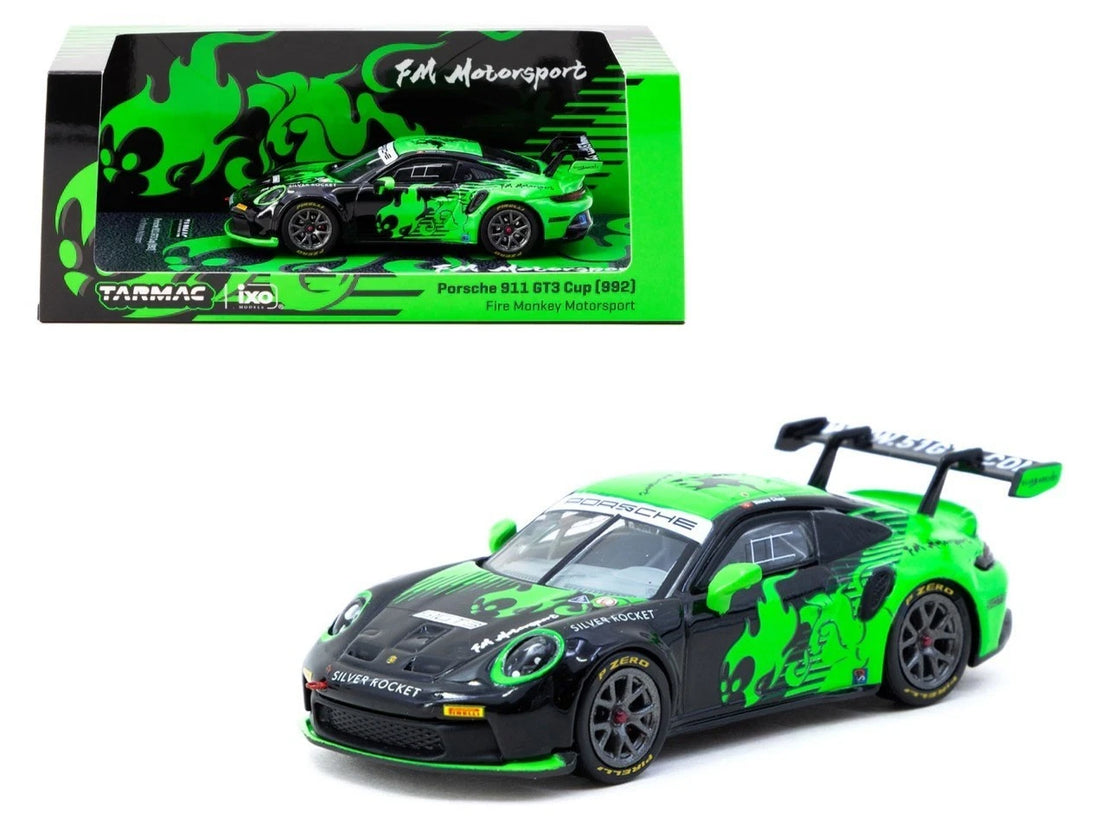 TARMAC WORKS  HOBBY64  1/64- Porsche 911 GT3 Cup (992) Fire Monkey Motorsport T64-093-FMM
