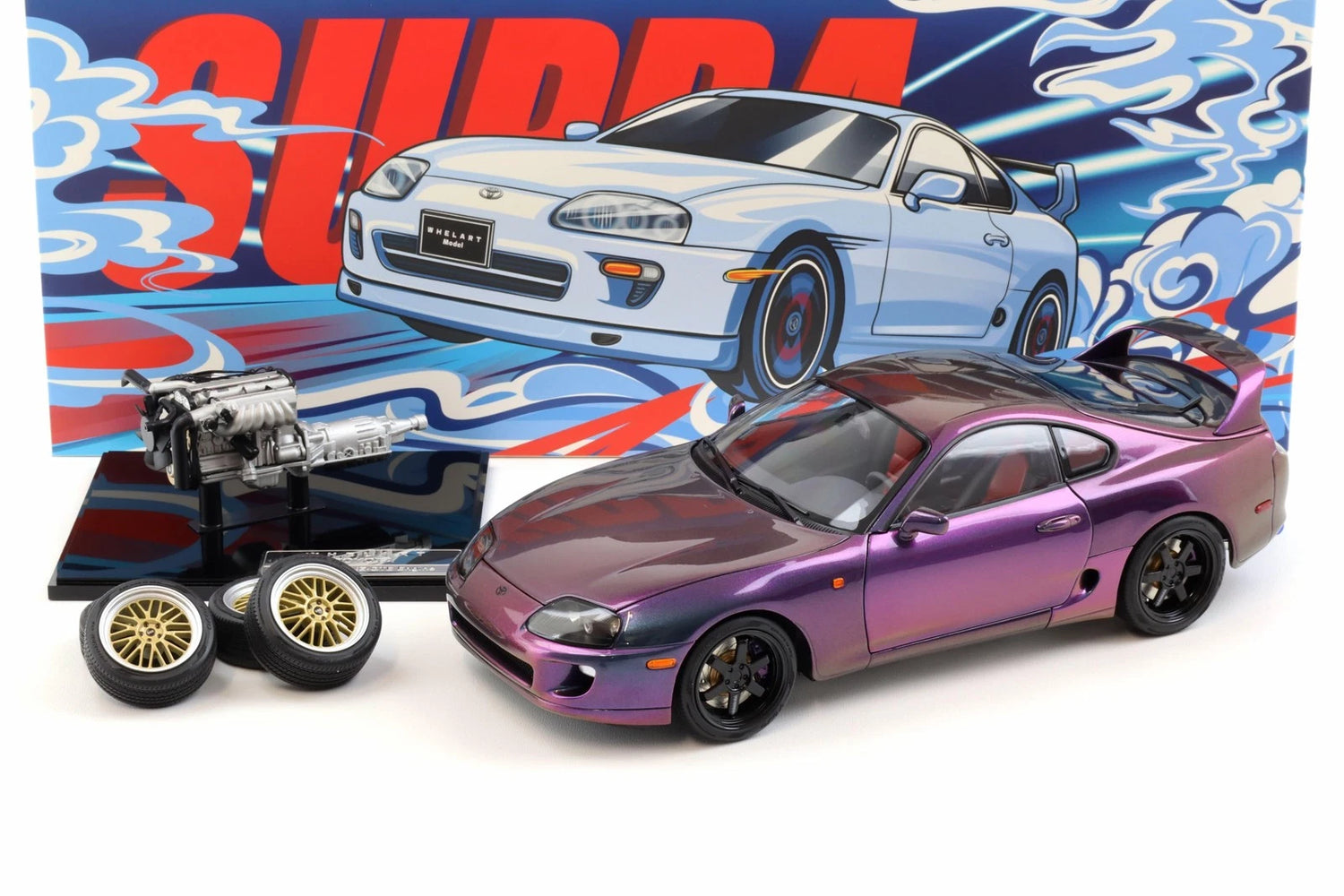 WHELART-TOYOTA SUPRA A80 – midnight purple LHD – Nice Car Collection