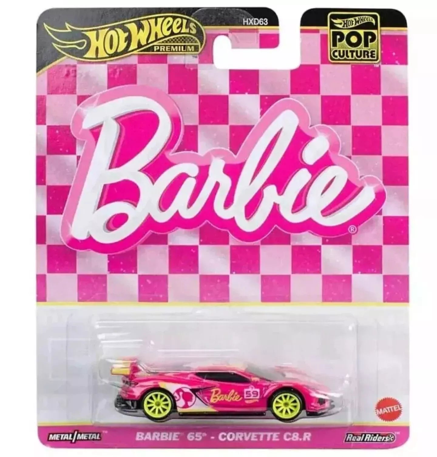 Hot Wheels Premium 2024 Pop Culture, Barbie 65th-Corvette C8.R