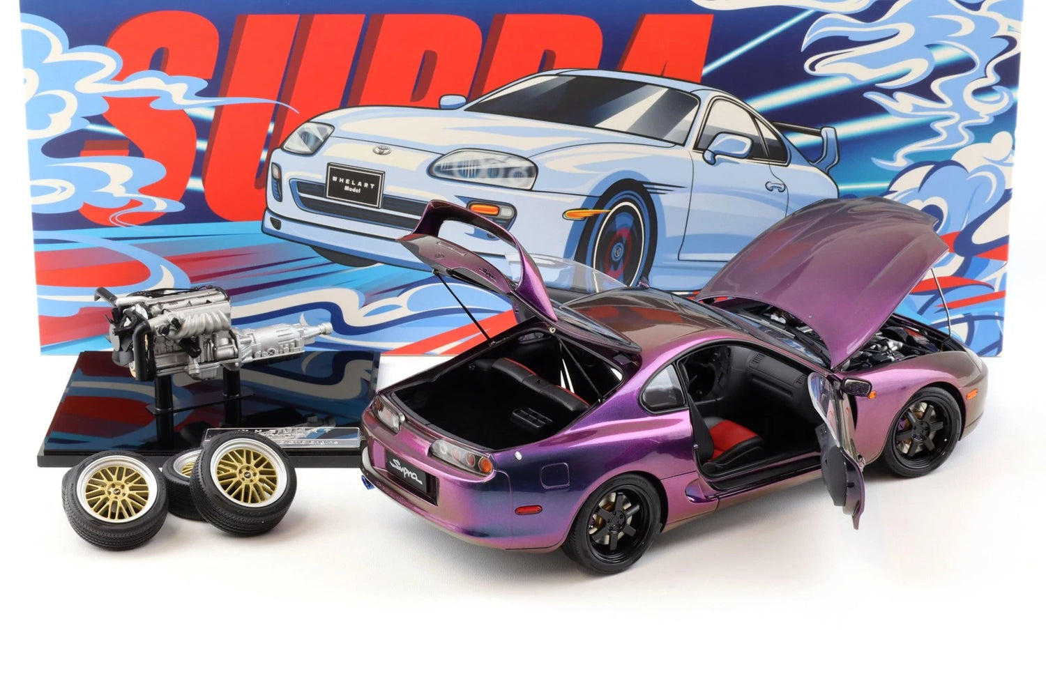 WHELART-TOYOTA SUPRA A80 – midnight purple LHD – Nice Car Collection