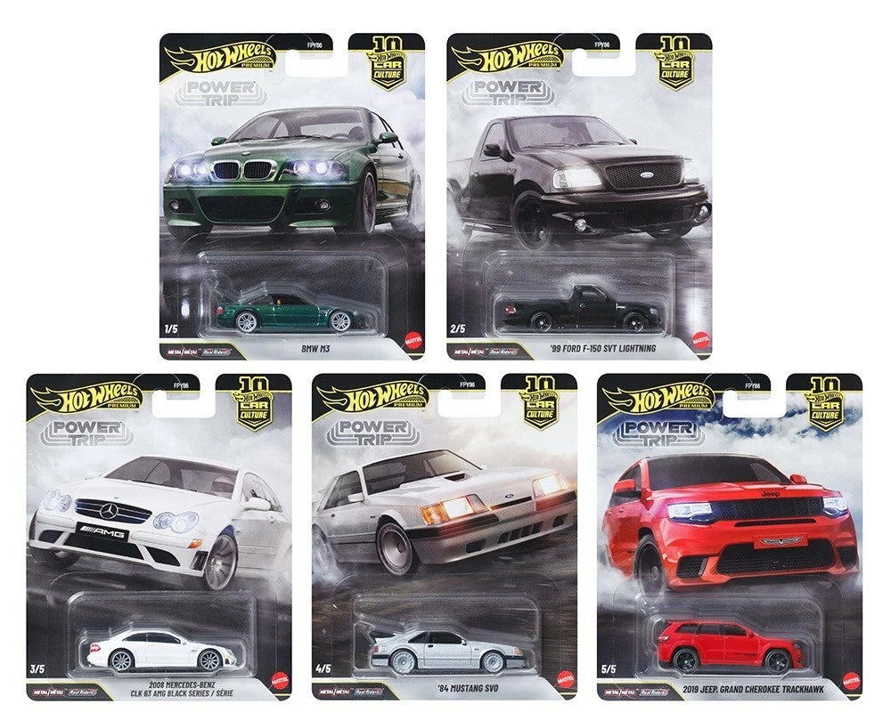 Hot Wheels 2026 Premium 1:64-Car Culture- Power Trip (FPY86-961R-5-CAR SET)