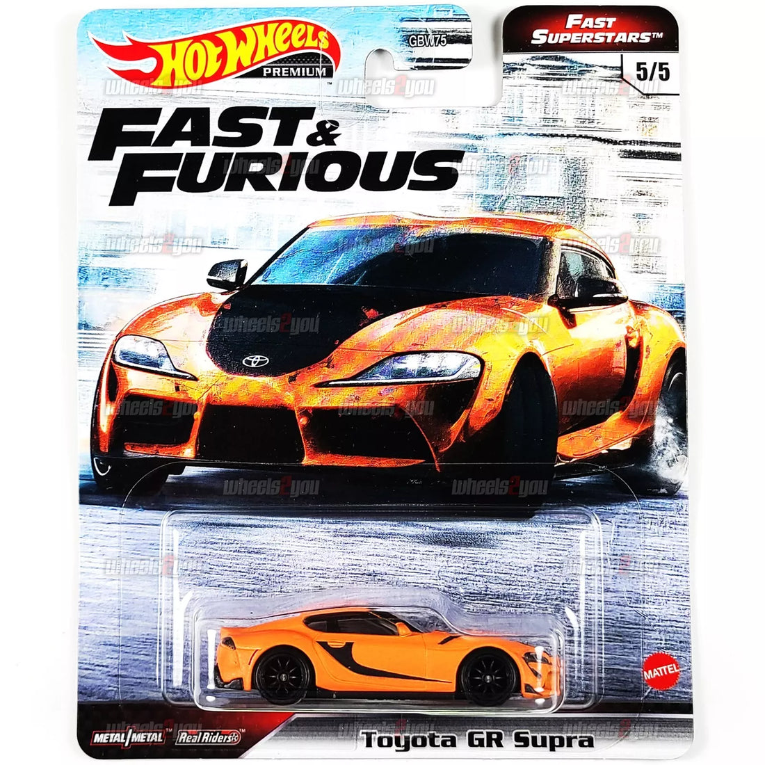 Hot Wheels Premium, Fast &amp; Furious Fast Superstars, 5/5, Toyota GR Supra