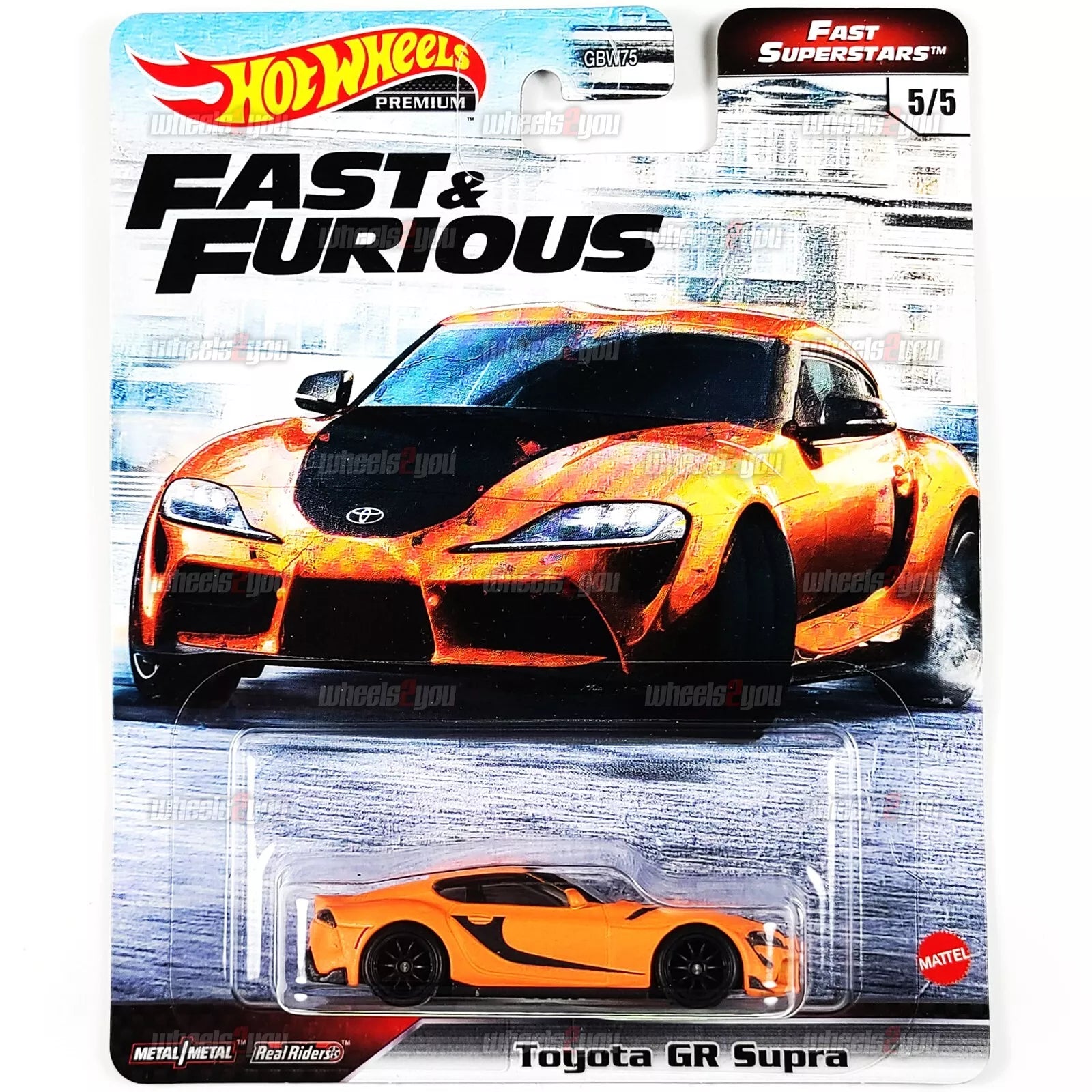 Hot Wheels Premium, Fast &amp; Furious Fast Superstars, 5/5, Toyota GR Supra
