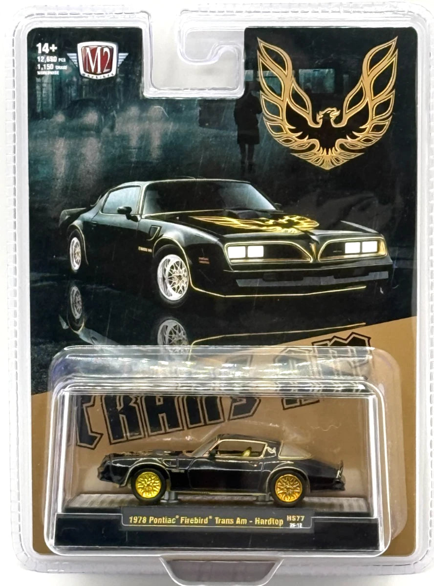CHASE CAR 1978 Pontiac Trans Am Firebird Special Edition – Black – M2 Machines 1:64 Hobby Exclusive – 31500-HS77-CHASE