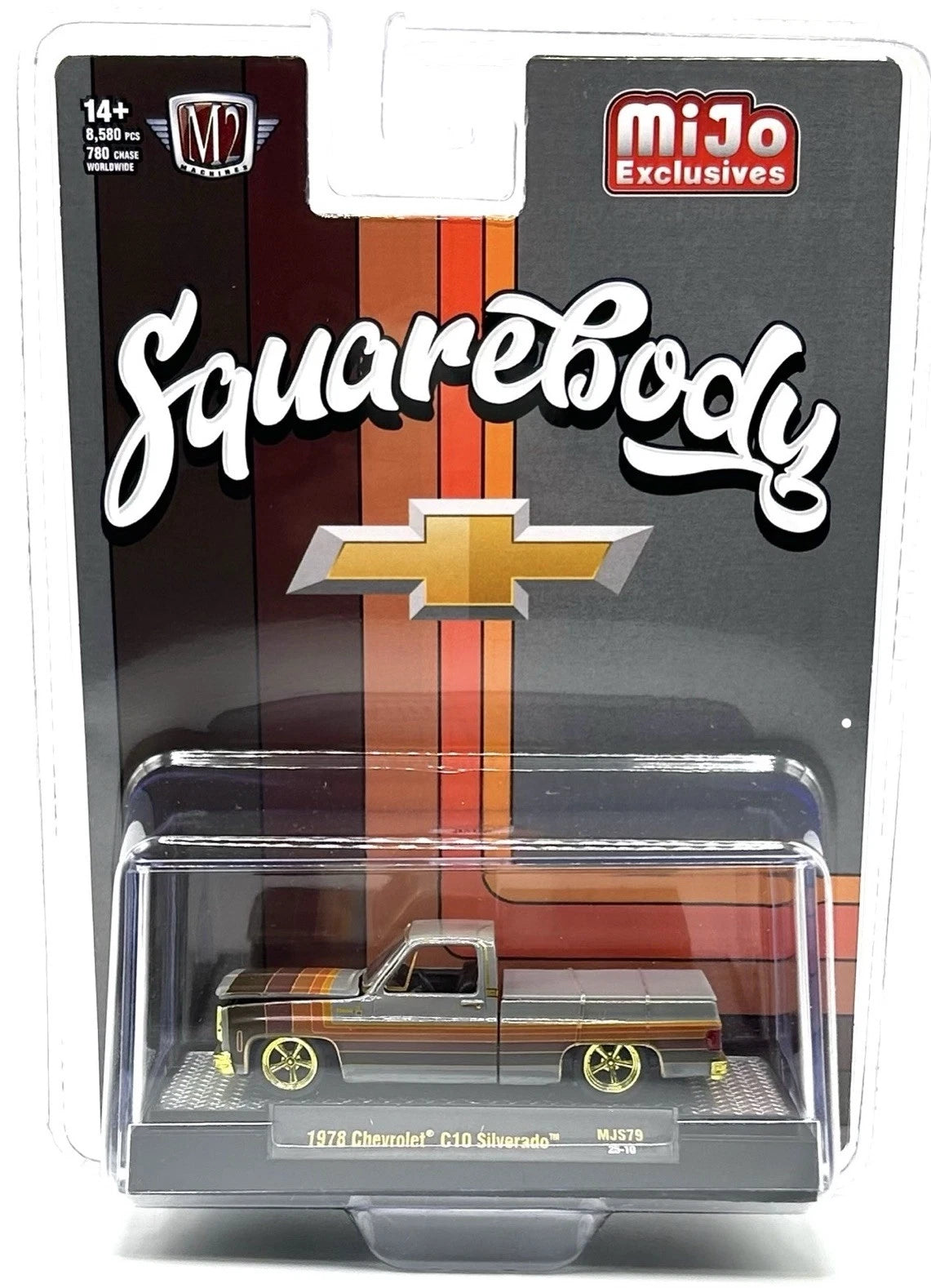 CHASE CAR-1978 Chevrolet C10 Silverado Squarebody Pickup Truck (Cool Grey)- M2 MACHINES