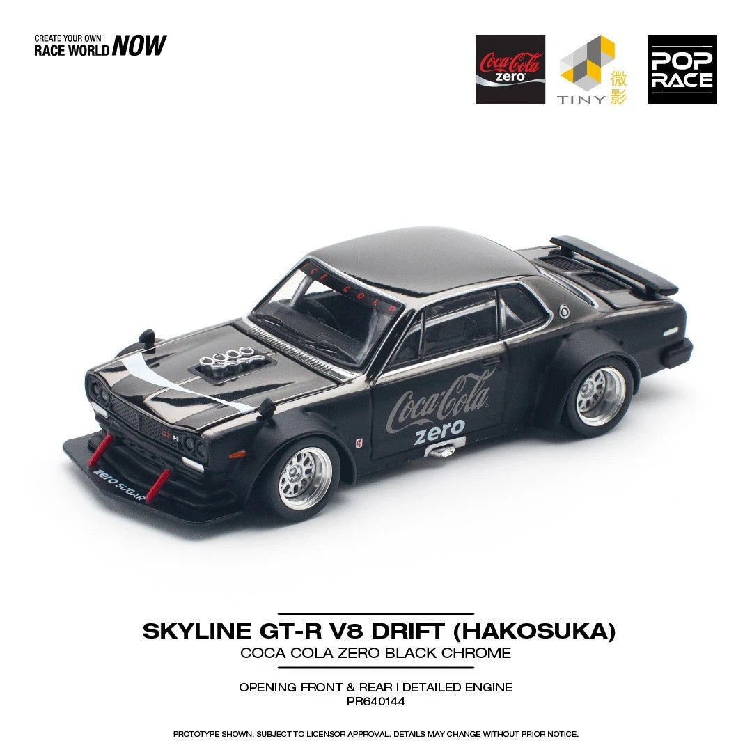 POPRACE-SKYLINE GT-R V8 DRIFT (HAKOSUKA) ZERO CHROME SEE NOTE VOIR NOTE
