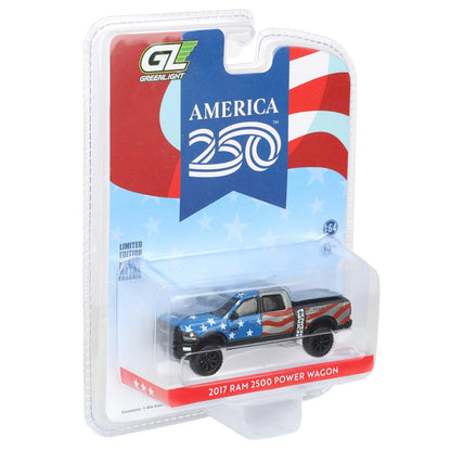 CHASE CAR – GreenLight 1:64 Ram 2500 Power Wagon 2017 America 250 Edition RAW CHASE – Édition Limitée – GL28180-B-CHASE