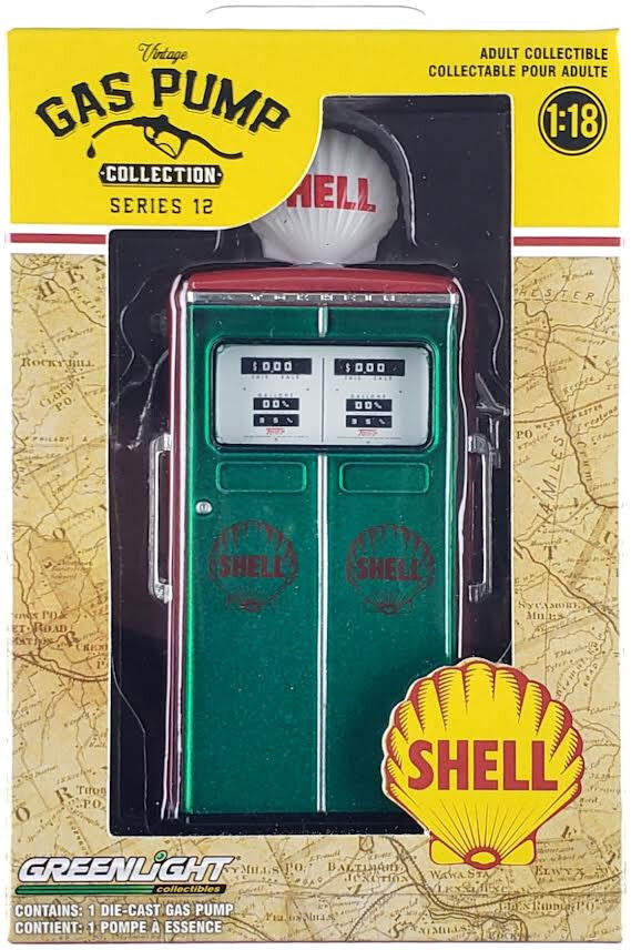 CHASE GREEN MACHINE-1954 Tokheim 350 Twin Gas Pump Shell Oil Pompe à Essence