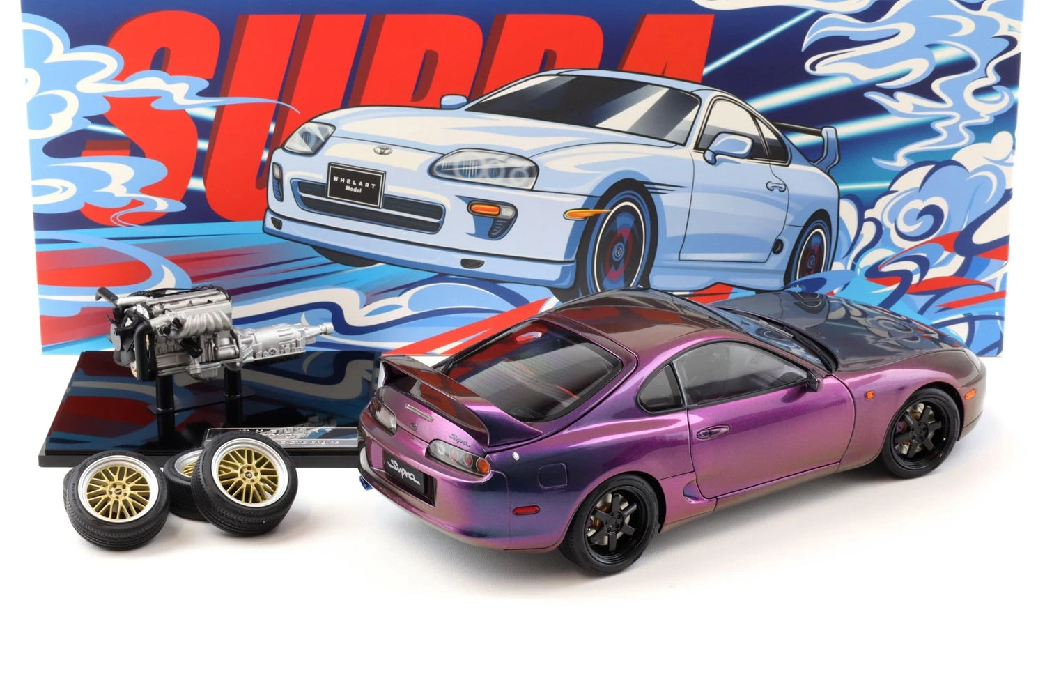 WHELART-TOYOTA SUPRA A80 – midnight purple LHD – Nice Car Collection