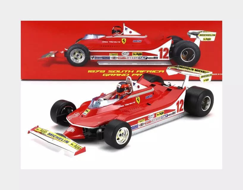 1979 SOUTH AFRICA GRAND PRIX, GILLES VILLENEUVE - FERRARI - F1 312T4 N 12 WINNER  (WITH PILOT)