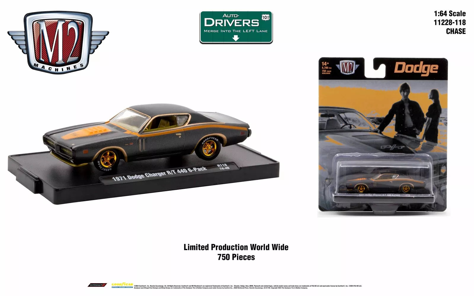 Chase Cars-1971 Dodge Charger R/T 440 6 Pack