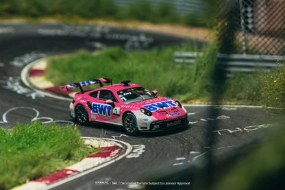 Tarmac Works Hobby64 1:64 Porsche 911 GT3 Cup 992 Porsche Mobil 1 Supercup 2024 Harry King – T64-093-24PSC01