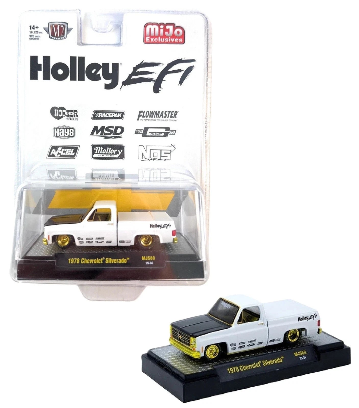 CHASE CARS-1978 Chevrolet Silverado Holley Custom – White – M2 Machines- MiJo Exclusives CHASE-31500-MJS88