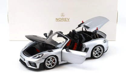 NOREV -Porsche 718 Spyder RS Weissach Package 2023 GT-&quot;Silver Metallic&quot; (187270)