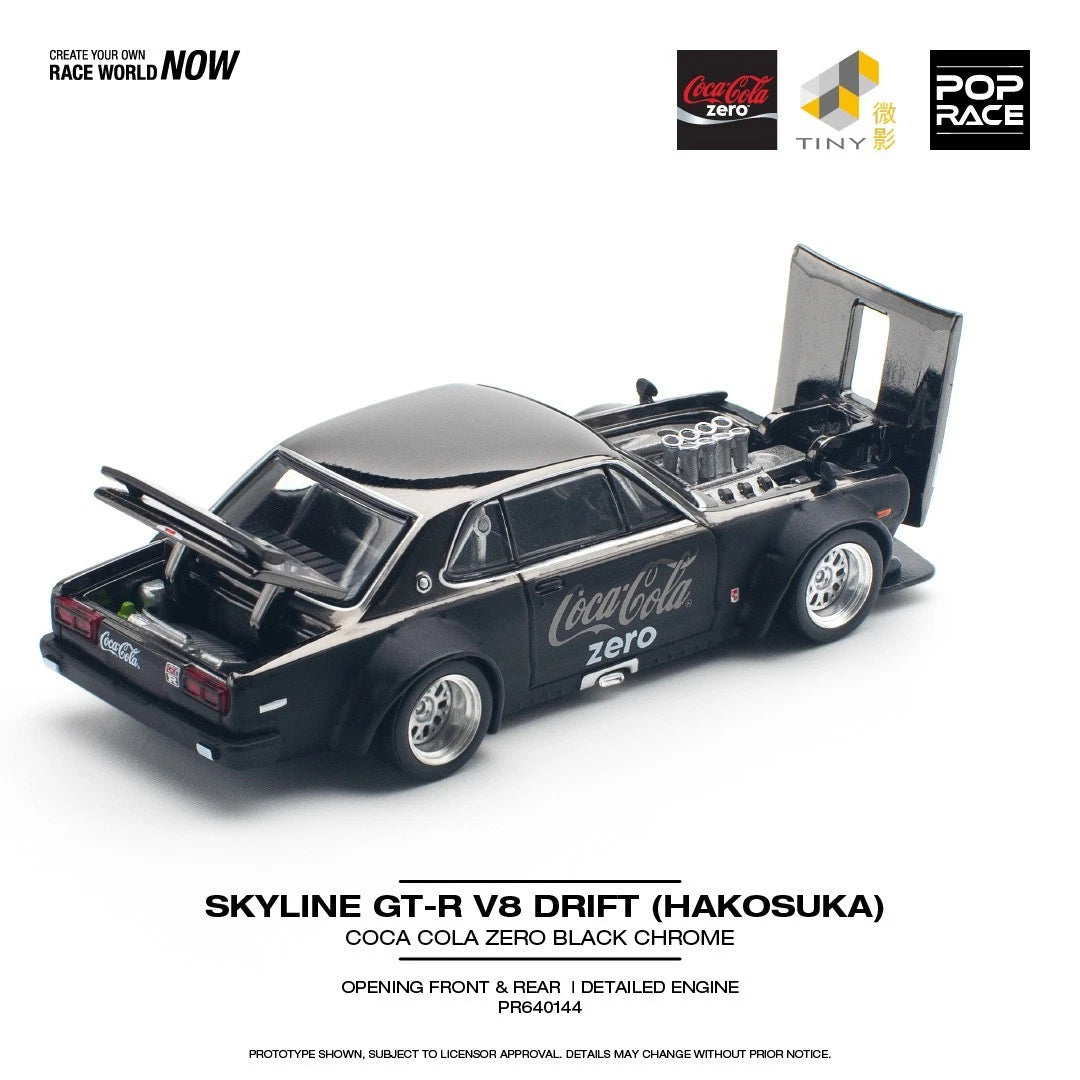 POPRACE-SKYLINE GT-R V8 DRIFT (HAKOSUKA) ZERO CHROME SEE NOTE VOIR NOTE