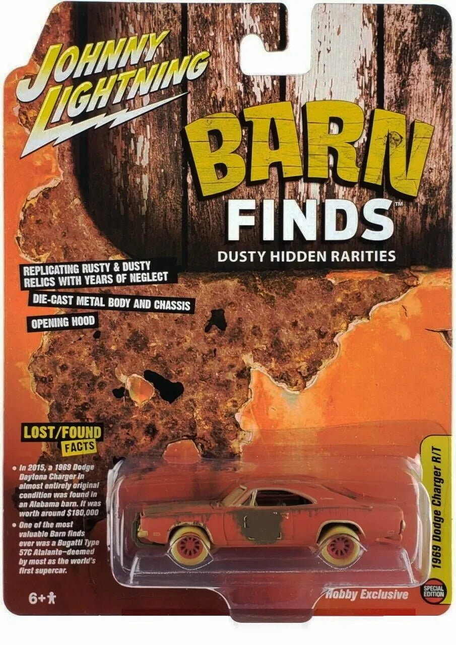 CHASE CAR – 1969 Dodge Charger R/T – Barn Finds Hobby Exclusive – Johnny Lightning 1:64 – JLSP192-CHASE