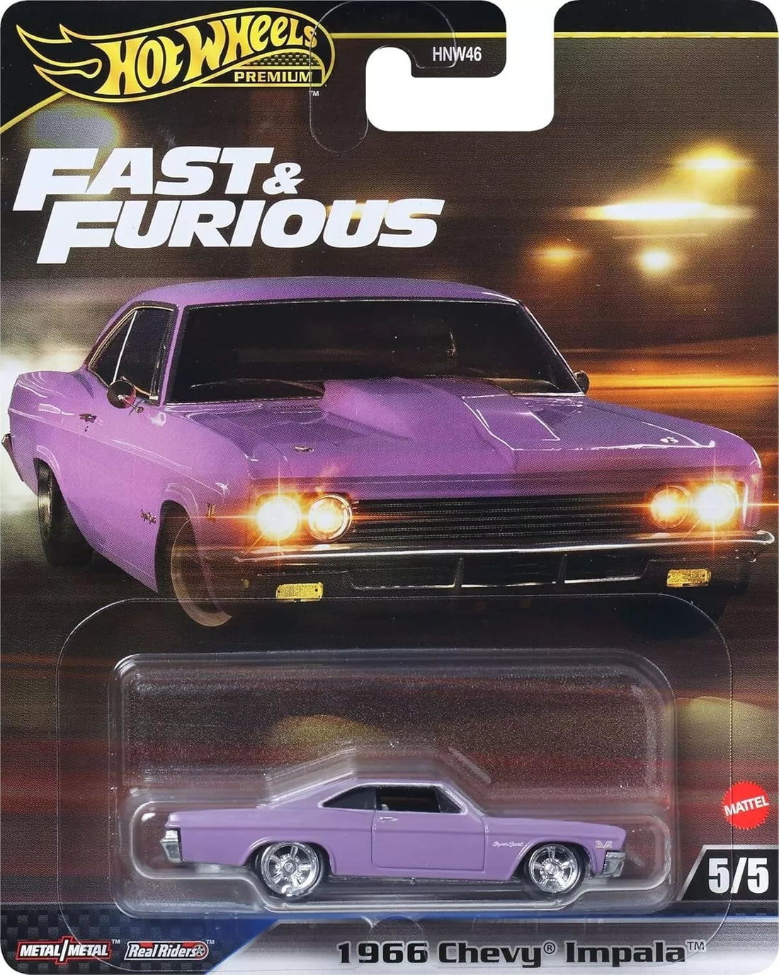 5/5, 1966 Impala Sport Coupe, Hot Wheels Premium - Fast &amp; Furious 2025 (JBL95)