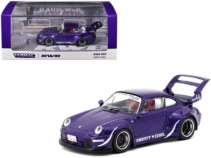 TARMAC WORKS 1/64-Porsche RWB 993 ARMY GIRL - RWB T64-TL017-AG
