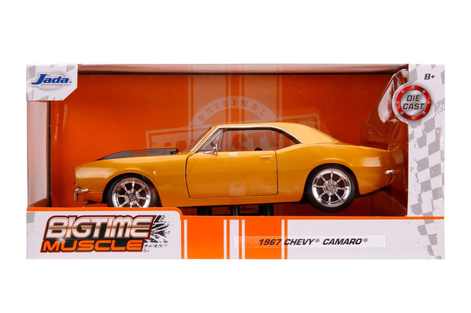 1967 Chevrolet Camaro Orange Metallic with Black Stripes
